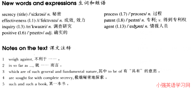 Lesson 15 Secrecy in industry 工业中的秘密 