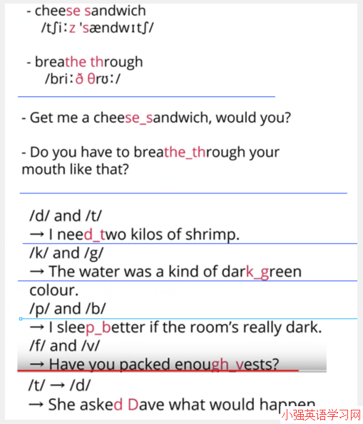 连接两个相似的辅音Linking Similar Consonant Sounds 